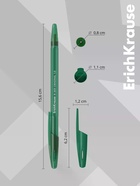 Ручка шариковая ErichKrause R=301 Stick Original, узел 1 мм, зеленая - Фото 5