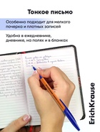 Набор ручек шариковых ErichKrause Slender Stick Orange, Super Glide, 8 штук, узел 0.7 мм, синие чернила - Фото 2