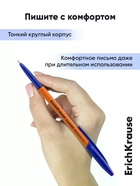 Набор ручек шариковых ErichKrause Slender Stick Orange, Super Glide, 8 штук, узел 0.7 мм, синие чернила - Фото 7