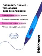 Набор ручек шариковых ErichKrause ErgoLine Grip Neon, SuperGlide, 2 штуки, узел 0.5 мм, синие чернила - Фото 4