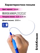 Набор ручек шариковых ErichKrause ErgoLine Grip Neon, SuperGlide, 2 штуки, узел 0.5 мм, синие чернила - Фото 5