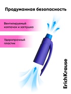 Набор ручек шариковых ErichKrause ErgoLine Grip Neon, SuperGlide, 2 штуки, узел 0.5 мм, синие чернила - Фото 7