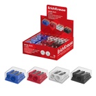 Точилка ErichKrause Base Duo Classic, с контейнером, МИКС  (артикул 10998687)  большой выбор товаров оптом и в розницу по низким ценам с доставкой