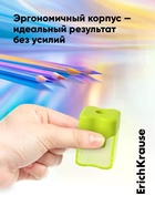 Точилка ErichKrause Wave Mini Neon, с контейнером, МИКС  (артикул 10998689)  большой выбор товаров оптом и в розницу по низким ценам с доставкой