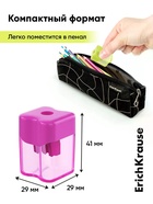 Точилка ErichKrause Wave Mini Neon, с контейнером, МИКС  (артикул 10998689)  большой выбор товаров оптом и в розницу по низким ценам с доставкой