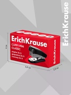 Степлер ErichKrause Clippy mini Classic, №24/6, 26/6, до 15 листов, чёрный - Фото 4