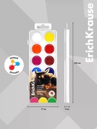 Краски акварельные ErichKrause Road Beast, 12 цветов  (артикул 10998708)  большой выбор товаров оптом и в розницу по низким ценам с доставкой