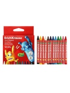 Восковые мелки 8 цветов, ErichKrause Jolly Friends, круглые - Фото 6