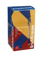 Ручка шариковая ErichKrause ULTRA-30 Gold Stick Grip, Super Glide, узел 0.7 мм, синяя (50 шт) - фото 809615478