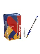 Ручка шариковая ErichKrause L-30 Gold Stick Grip, Super Glide, узел 0.5 мм, синяя - Фото 2