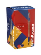 Ручка шариковая ErichKrause L-30 Gold Stick Grip, Super Glide, узел 0.5 мм, синяя - Фото 7