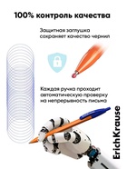 Набор ручек шариковых автоматических ErichKrause R=301 Matic Orange, 8 штук, узел 0.7 мм, синий - Фото 5