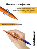 Набор ручек шариковых автоматических ErichKrause R=301 Matic Orange, 8 штук, узел 0.7 мм, синий - Фото 7