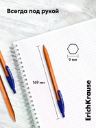 Набор ручек шариковых автоматических ErichKrause R=301 Matic Orange, 8 штук, узел 0.7 мм, синий  (артикул 10999342)  большой выбор товаров оптом и в розницу по низким ценам с доставкой
