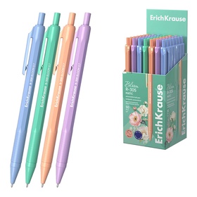 Ручка шариковая автоматическая ErichKrause R=305 Matic Pastel bloom, узел 0.7 мм, синяя  (артикул 10999343)  большой выбор товаров оптом и в розницу по низким ценам с доставкой