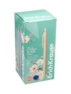 Ручка шариковая автоматическая ErichKrause R=305 Matic Pastel bloom, узел 0.7 мм, синяя, 4 В - Фото 8