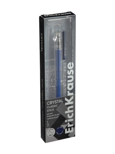 Ручка гелевая ErichKrause Crystal Stick, узел 0.5, чернила синие
