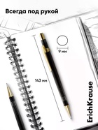 Карандаш механический 0.5 мм ErichKrause Black Pointer Gold HB - Фото 8