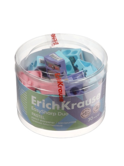 Точилка 2 отверстия ErichKrause EasySharp Duo Pastel, микс
