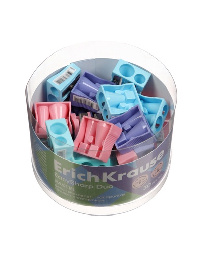 Точилка 2 отверстия ErichKrause EasySharp Duo Pastel, микс