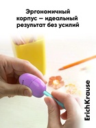 Точилка ErichKrause Eva Candy, 1 отверстие, с контейнером, МИКС  (артикул 10999356)  большой выбор товаров оптом и в розницу по низким ценам с доставкой