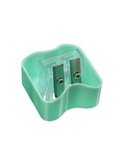 Точилка ErichKrause Wave Duo Pastel Bloom, 2 отверстия, с контейнером, МИКС 10999358