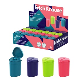 Точилка ErichKrause ClickUp Mini Reef, 1 отверстие, с контейнером, МИКС  (артикул 10999364)  большой выбор товаров оптом и в розницу по низким ценам с доставкой