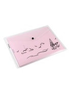 Папка-конверт А4 ErichKrause Clear Transport, на кнопке, МИКС - Фото 8