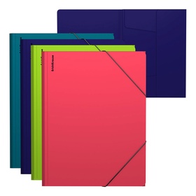 Папка на резинках А4, ErichKrause Soft Reef, МИКС