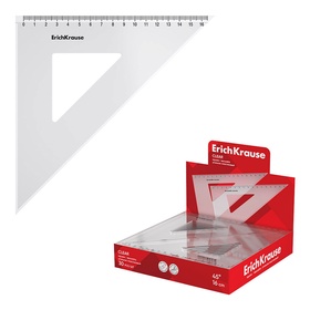 Треугольник 45*, 16 см, ErichKrause Clear  (артикул 10999414)  большой выбор товаров оптом и в розницу по низким ценам с доставкой