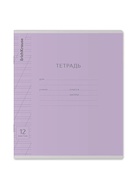 Тетрадь 12 листов, ErichKrause Visio, косая линия, 60 г/м², обложка мелованный картон, фиолетовый, блок офсет  (артикул 10999427)  большой выбор товаров оптом и в розницу по низким ценам с доставкой