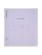 Тетрадь 12 листов, ErichKrause Visio, косая линия, 60 г/м², обложка мелованный картон, фиолетовый, блок офсет  (артикул 10999427)  большой выбор товаров оптом и в розницу по низким ценам с доставкой