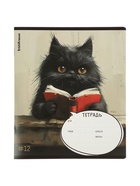 Тетрадь 12 листов в клетку ErichKrause Funny Friends, обложка мелованный картон, МИКС 10999428