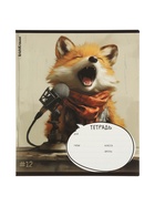 Тетрадь 12 листов в клетку ErichKrause Funny Friends, обложка мелованный картон, МИКС 10999428