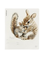 Тетрадь 12 листов в клетку ErichKrause Little Cuties, 60 г/м², обложка мелованный картон, МИКС 10999431