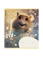 Тетрадь 12 листов в клетку ErichKrause Fluffy, 60 г/м², обложка мелованный картон, МИКС 10999433