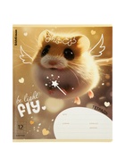 Тетрадь 12 листов в клетку ErichKrause Fluffy, 60 г/м², обложка мелованный картон, МИКС 10999433