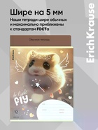 Тетрадь 12 листов в клетку ErichKrause Fluffy, 60 г/м², обложка мелованный картон, МИКС  (артикул 10999433)  большой выбор товаров оптом и в розницу по низким ценам с доставкой