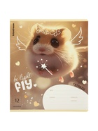 Тетрадь 12 листов в линейку ErichKrause Fluffy, 60 г/м², обложка мелованный картон, МИКС 10999434
