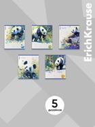 Тетрадь 24 листа в линейку ErichKrause Flower Panda, 60 г/м², обложка мелованный картон, МИКС  (артикул 10999444)  большой выбор товаров оптом и в розницу по низким ценам с доставкой
