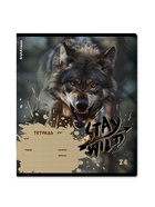 Тетрадь 24 листа в линейку ErichKrause Stay Wild, 60 г/м², обложка мелованный картон, МИКС  (артикул 10999446)  большой выбор товаров оптом и в розницу по низким ценам с доставкой