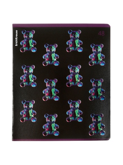 Тетрадь 48 листов в клетку, ErichKrause Jelly Bear, 60 г/м², обложка мелованный картон, блок офсет