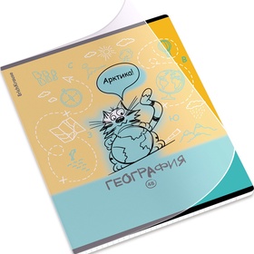 Тетрадь 48 листов в клетку «География: Котоформулы» ErichKrause