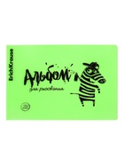 Альбом для рисования Erichkrause Zebra А4, 32 листа, на скобе, Neon зелёный - Фото 8