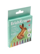 Восковые мелки 8 цветов ErichKrause Baby Jumbo, утолщенные, круглые 10999496