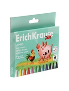 Восковые мелки 12 цветов, ErichKrause Baby Jumbo, утолщенные, круглые - Фото 7