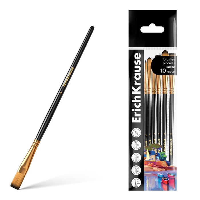 Набор кистей 10шт Art Spirit, черные