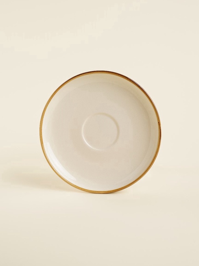 УЦЕНКА Чайная пара «Леггеро», чашка 300 мл, бежевая