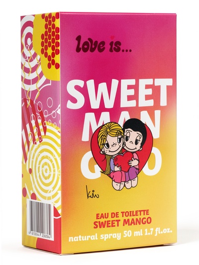 Туалетная вода с феромонами Love is Sweet mango, 50 мл