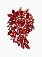 УЦЕНКА Брошь «Императрица» сердце цветущее, цвет красный в золоте - Фото 1